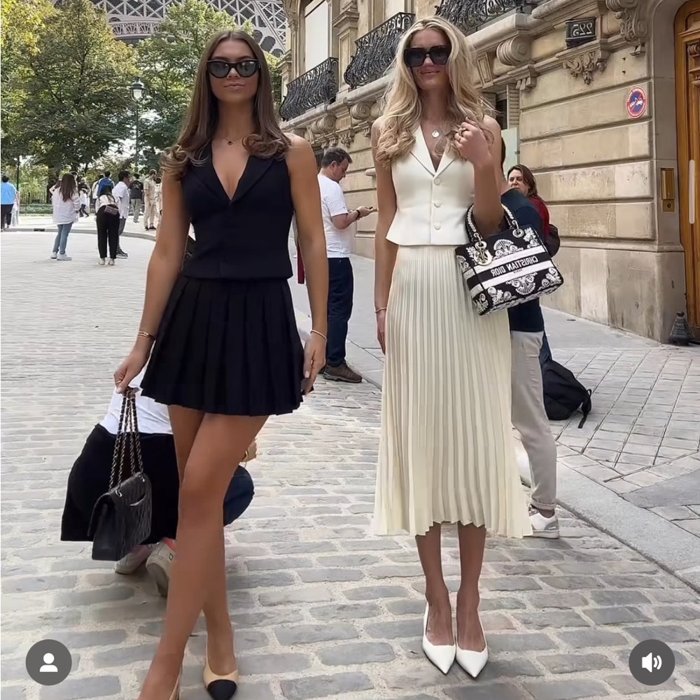 COPY - Meshki - Twyla Pleated Maxi Skirt - Ivory - Medium